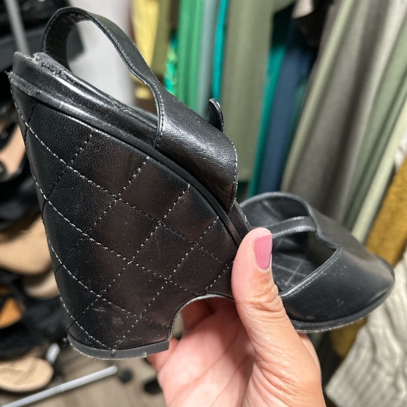 Black Chanel Wedges - Picture 2 of 5